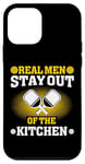 Coque pour iPhone 12 mini Real Men Stay Out of the Kitchen Funny Pickleball pour hommes