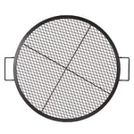 VEVOR Grille de Cuisson 76 cm de Diamètre Grille de Barbecue Ronde en Acier Capacité de Charge de 20 kg Matériel Ustensile avec Marque en X pour Foyer Braséro BBQ Grillade Pique-Nique Camping Jardin