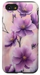 Coque pour iPhone SE (2020) / 7 / 8 Fleur De Cerisier Japonais Fleur Pourpre