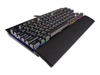 CORSAIR Gaming K65 RGB RAPIDFIRE Compact Mechanical - Clavier - backlit - USB - Allemand - commutateur : CHERRY MX Speed - aluminium brossé anodisé