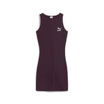 Puma Womens CLASSICS Ribbed Dress - Purple - Size X-Small