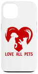 Coque pour iPhone 13 T-shirt Love All Pets Animals Are Friends Too pour homme et femme