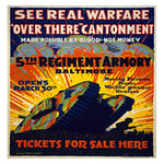 Lumartos, Vintage Poster See Real Warfare! Contemporary Home Decor Wall Art Print, Print Only Frame, 10 x 10 Inches