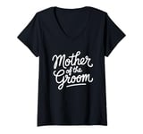 Womens Mother of the Groom Wedding Shower Mom from Groom V-Neck T-Shirt