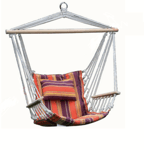 Hamac à Bascule Fauteuil Chaise Suspendue Jardin Extérieur Portable Coussin 136