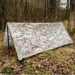 WATERPROOF RIPSTOP ARMY BASHA HMTC Camo bivi tent camping camouflage fish tarp