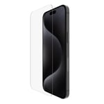 Belkin ScreenForce InvisiGlass Protection d'écran pour iPhone 16 Pro (protection antirayure, support Easy-Align, pose sans bulles d'air, verre recyclé, vitre protection pour iPhone 16 Pro)