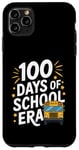 Coque pour iPhone 11 Pro Max 100 Days of School Era Graphique bus scolaire vintage