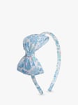 Trotters Kids' Peppa Pig Meadow Liberty Print Big Bow Headband, Blue/White