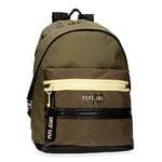 Pepe Jeans Caden Sac à dos double compartiment avec chariot Vert 31x46x16 cms Polyester 22.82L