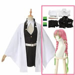 Vuxen Barn Demon Slayer Kimetsu No Yaiba Anime Kimono Kanroji Mitsuri Cosplay Kostym Halloween Kläder - Perfet M Kimetsu Suit and wig