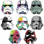 Roommates - Stickers repositionnables Star Wars Casques de Stormtrooper 21,9CM x 92,7CM