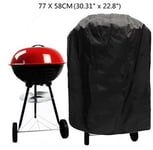 elevavie Housse Barbecue,Bâche Barbecue Ronde 77 * 58cm,Bache Barbecue Exterieur Impermeable Housse pour Barbecue 420D Tissu Oxford Ne Se Décolore Pas Bâche,Sangle Ajustable