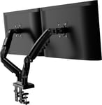 Dual Monitor Arm Desk Mount for 19 to 32 Inch Screens - VESA 75 & 100Mm Desk Cla