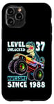 iPhone 11 Pro Level 37 Unlocked T Rex Monster Truck Dinosaur 37th Birthday Case