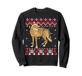 Coyote Santa Hat Men Women Kids Ugly Christmas Light Sweatshirt