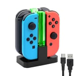 4 en 1 Chargeur pour Switch Manettes Joy-Con Charging Dock avec Indicateur LED avec Câble de Recharge USB .