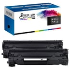 PREMIUM CARTOUCHE - x2 Toner - EP737 (CF283X) EP737 (CF283X) Noir Compatible pour Canon i-SENSYS LBP-151 dw Canon i-SENSYS MF 210 Se