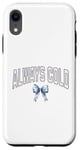 iPhone XR Always cold blue bow cute winter for women and girls Case