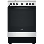 Indesit 60cm Dual Fuel Cooker - Silver