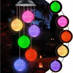 Solaire Carillon éolien LED Lampe Carillon à Vent Solaire Carillon Lumière Changeant Couleurs pour Jardin Patio Porch Mobile Décoration-Fei Yu