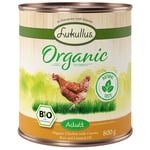 Lukullus Organic Adult Øko Kylling med Øko gulerod (glutenfri) - 6 x 800 g