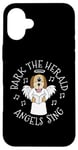 iPhone 16 Plus Bark The Herald Angels Sing, Christmas Dog Carol Singer Case