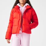 Lacoste Womenss Collapsible Taffeta Padded Jacket in Red material_polyester - Size 8 UK