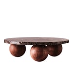 Dusty Deco - Sphere Sofa Table Round Ø120cm - Dark Emprador - Sofabord - Edin & Lina Kjellvertz - Brun - Tre/Stein