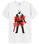 FRIDAY THE 13TH Men's Mefridmts047 T-Shirt, White, 3XL