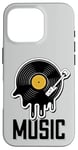 Coque pour iPhone 16 Pro Musique Disque Vinyle Tenue Rétro Pour Musiciens Et Concerts