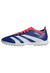 adidas Mixte Predator League Football Boots Turf Chaussures, Lucid Blue/Cloud White/Solar Red, 45 1/3 EU