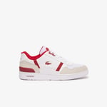 Lacoste Sneakers T-Clip homme en cuir Taille 40 Blanc/rouge