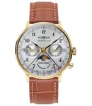 Zeppelin 70391 Ladies Hindenburg Moonphase Leather Strap Watch