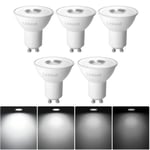 Linkind Dimmable GU10 LED Bulbs, Daylight 5000K, 5.7W MR16 LED Spotlight 660lm, 75W Halogen Equivalent, 110°Beam Angle, 220-240V AC, 5 Pack