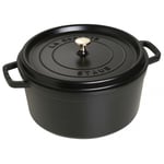 Staub La Cocotte Pata Pyöreä 30 cm, Valurauta Musta 40509-863-0