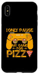 iPhone XS Max I Only Pause My Game For Pizza Vintage Case