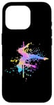 Coque pour iPhone 16 Pro Barre de pole dance fitness éclaboussures de peinture pour femme