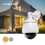 Dummy CCTV Camera Outdoor Large Dome Fake Security Cam with LED Battery Operated