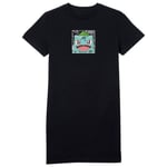 Pokémon Pokédex Bulbasaur #0001 Women's T-Shirt Dress - Black - XL