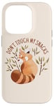 iPhone 14 Pro Don't Touch My Snacks Red Panda Bamboo Cute Funny Kawaii Case