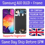 Samsung Galaxy A50 SM-A505 OLED LCD Screen Display Touch Digitizer +Frame