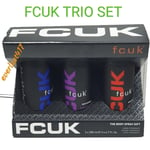 FCUK Body Spray 3Pcs Mens Gift Set Body Spray 200ML Each ( Urban,Vintage,Sport )