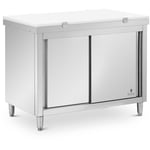 Meuble bas de cuisine Inox 120x70 cm 500kg Planche à découper Caisson de cuisine