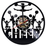 TANCEQI Cheerleading Horloges Murales Disque Vinyle Danse Disques Vinyliques Horloges Murales Vinyle Record Mur l'horloge Créatif Classique Accueil Décor Musical Danse de Cheerleading