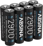 8x Piles Rechargeables Aa 2900 Nimh 1,2v & Min. 2650mah-Piles Aa Rechargeables Pour Appareils À Haute Consommation-Pile Rechargeable Aa Pour Flash,Manettes Wii & Xbox-Piles Rechargeable