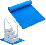 9 x 36 Pouces Tapis pour (Bleu, 24 x 91 cm)Echelle Piscine, Tapis Escalier Piscine Tapis Protection Échelle Piscine avec Texture Antidérapante pour Marches de Piscine Escaliers Échelles