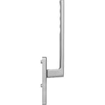 HOPPE Toulon 11598736 Poignée de porte coulissante intérieure UG Longueur 253 mm Effet aluminium acier inoxydable