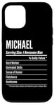 Coque pour iPhone 12/12 Pro Michael Gift, informations nutritionnelles Taille de portion, calories