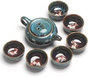 Kung Fu Teapot and Cup Set, Kung Fu Tea Set, Chinese and Japanese Retro Handmad